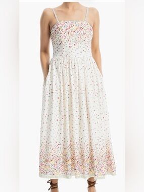Max Studio Cream Floral Maxi Dress with Adjustable Straps 🌺 🌼 👗